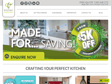 Tablet Screenshot of kitchencraftsmen.com.au